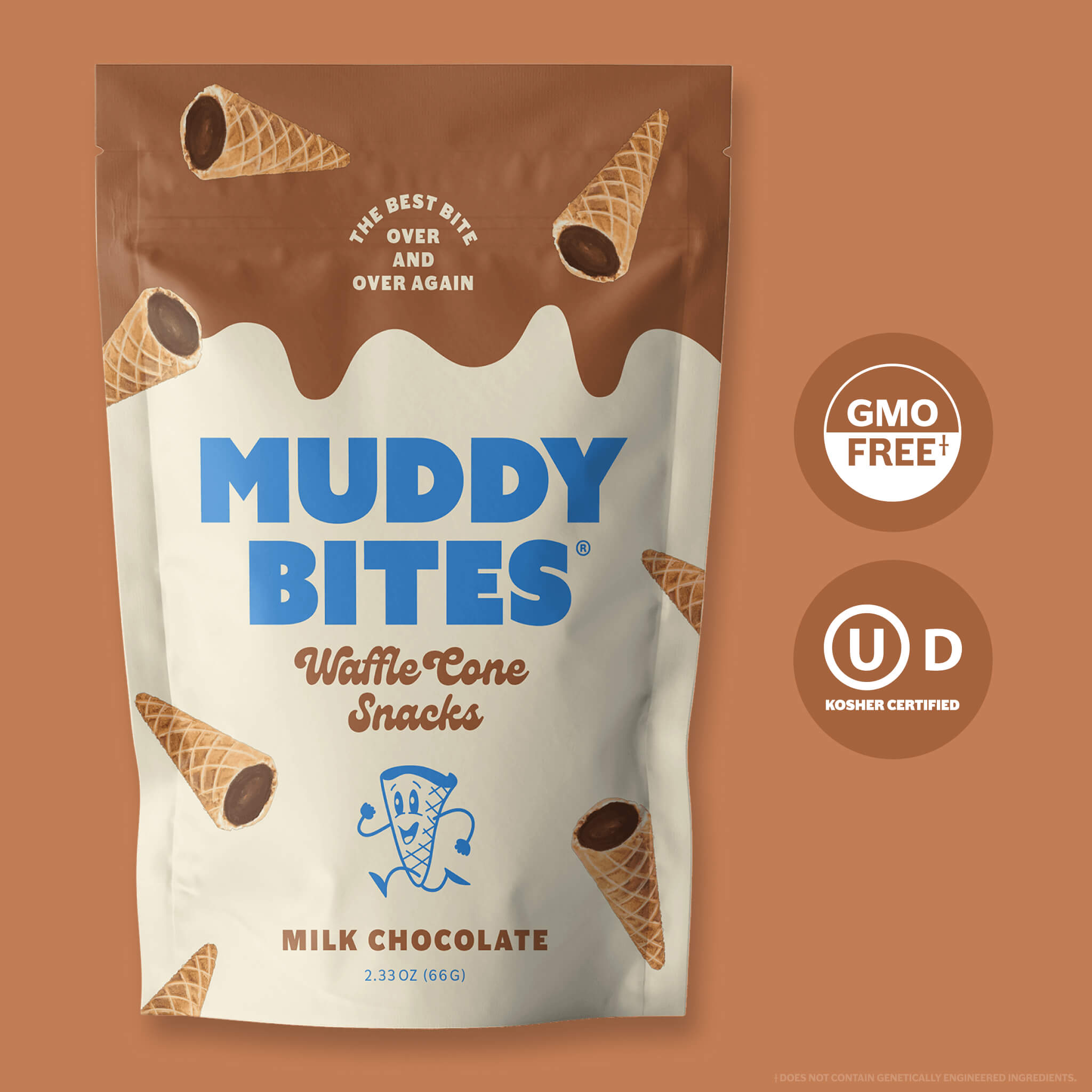Milk Chocolate Muddy Bites  Bite-Sized Waffle Cones Filled With Chocolate!